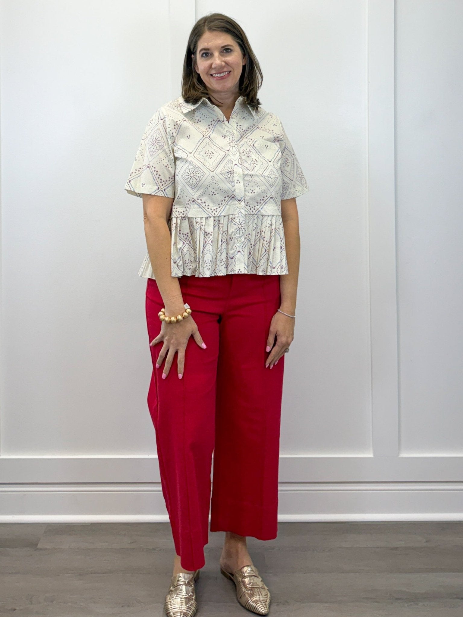 Freedom Flair Peplum Top Tops Entro