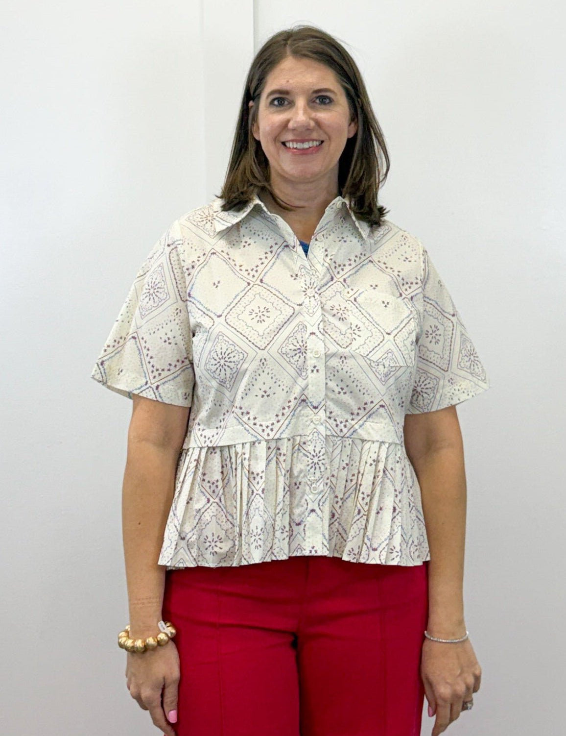 Freedom Flair Peplum Top Tops Entro