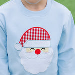 French Terry Santa Pullover - Lt. Blue Boys Sweaters + Sweatshirts Trotter Street Kids