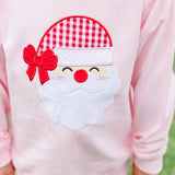 French Terry Santa Pullover - Lt. Pink Girls Sweaters + Sweatshirts Trotter Street Kids