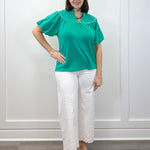 Fresh Tide Yoke Top - Sea Green Tops Umgee