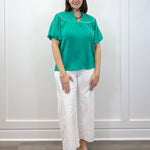 Fresh Tide Yoke Top - Sea Green Tops Umgee