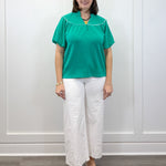 Fresh Tide Yoke Top - Sea Green Tops Umgee
