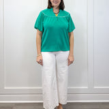 Fresh Tide Yoke Top - Sea Green Tops Umgee