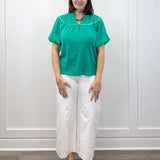 Fresh Tide Yoke Top - Sea Green Tops Umgee
