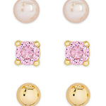 Freshwater Pearl & CZ Stud Set in 18k Gold Kids Jewelry Lily Nily