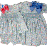 Garden Delight Smocked Geo Dress Girls Occasion Dresses Banana Split