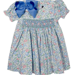 Garden Delight Smocked Geo Dress Girls Occasion Dresses Banana Split