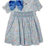 Garden Delight Smocked Geo Dress Girls Occasion Dresses Banana Split