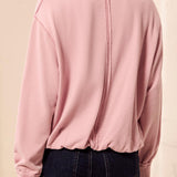 Garment Dye Bubble Sweatshirt - Pink Frost Tops Tribal