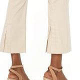 Gia Glider Crop Flare w/ Back Pleat - Cappuccino Stripe Jeans Liverpool