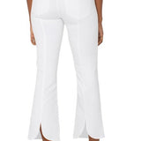 Gia Glider Crop Flare w/ Tulip Back Slit - Bright White Jeans Liverpool