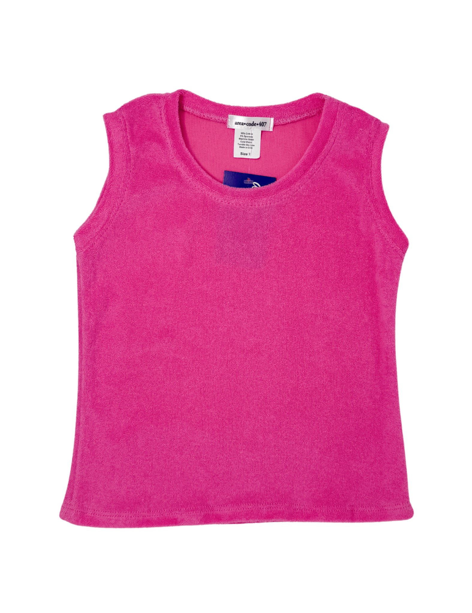 Gianna Terry Tank - Pink Girls Tops + Tees Area Code 407