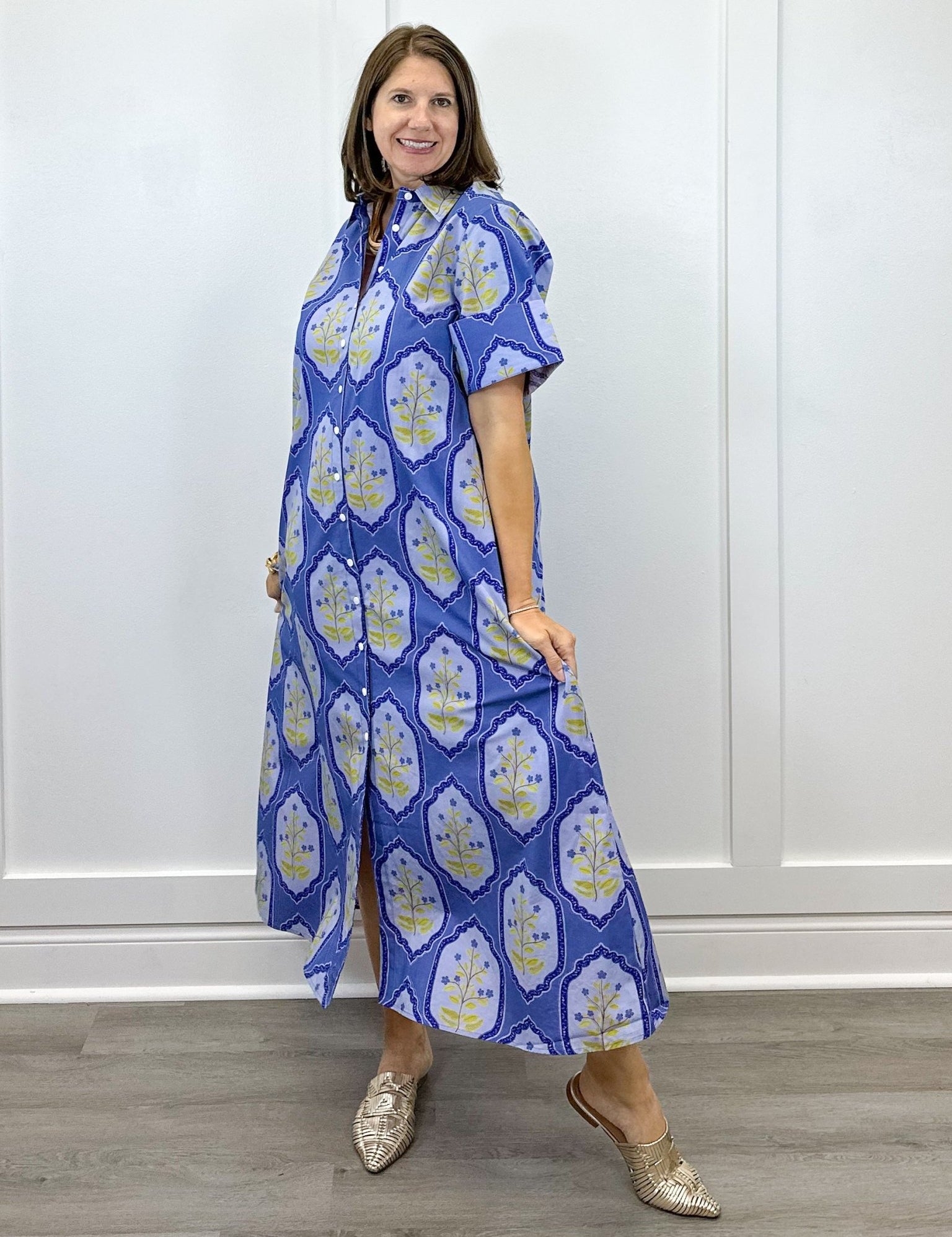 Gibbons Dress - Dusty Trellis Long Dresses Livro