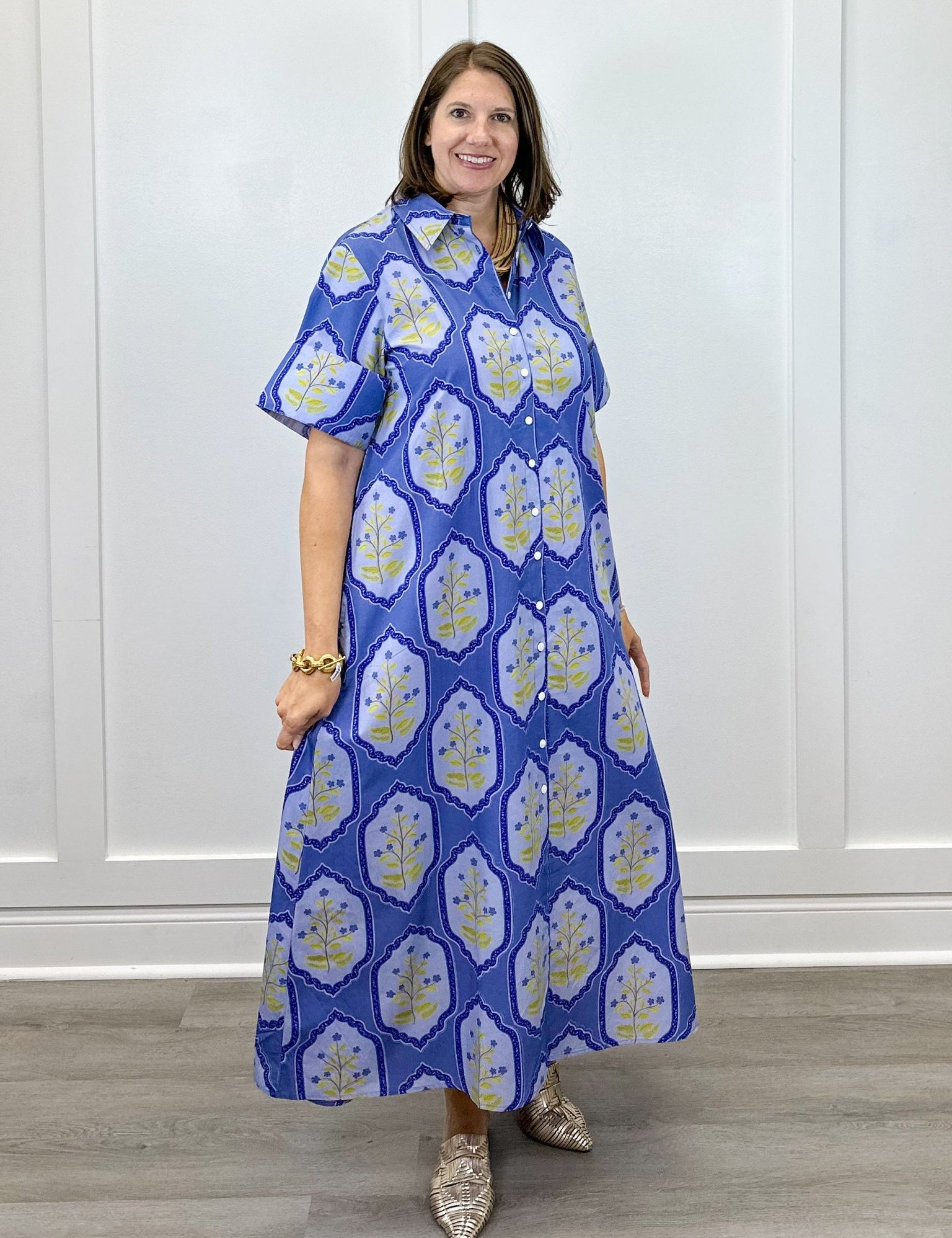 Gibbons Dress - Dusty Trellis Long Dresses Livro
