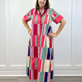 Gibbons Dress - Woodland Stripes Long Dresses Livro