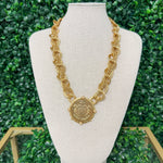 Gilded Emblem Necklace - Sugar Babies Children's Boutique/Meg's Shoppe