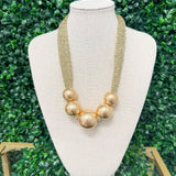 Gilded Glow Statement Necklace - Sugar Babies Children's Boutique/Meg's Shoppe