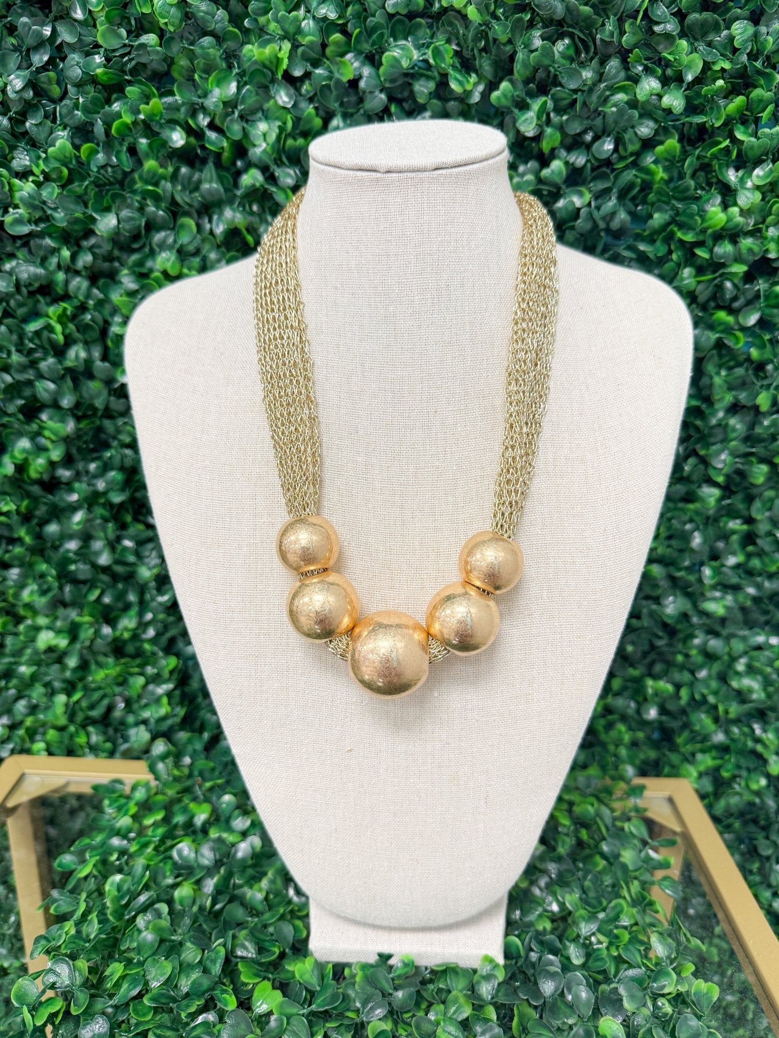 Gilded Glow Statement Necklace - Sugar Babies Children's Boutique/Meg's Shoppe