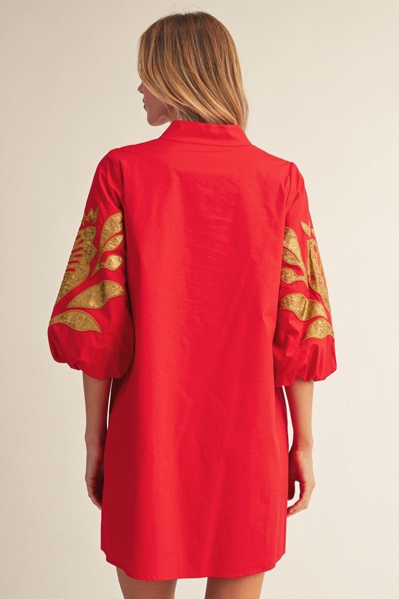 Gilded Scarlet Dress Short Dresses Jodifl