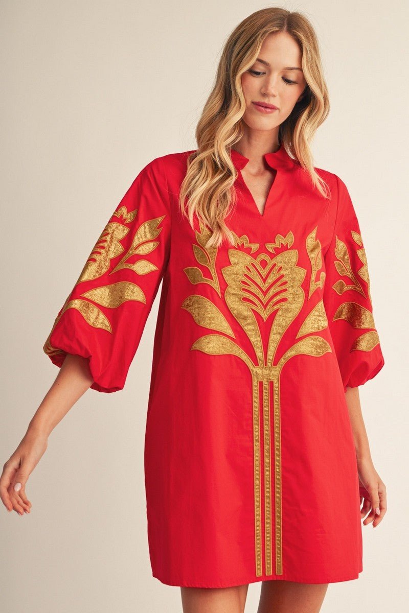 Gilded Scarlet Dress Short Dresses Jodifl