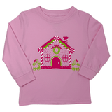 Gingerbread House L/S Shirt - Pink Girls Tops + Tees Mustard & Ketchup