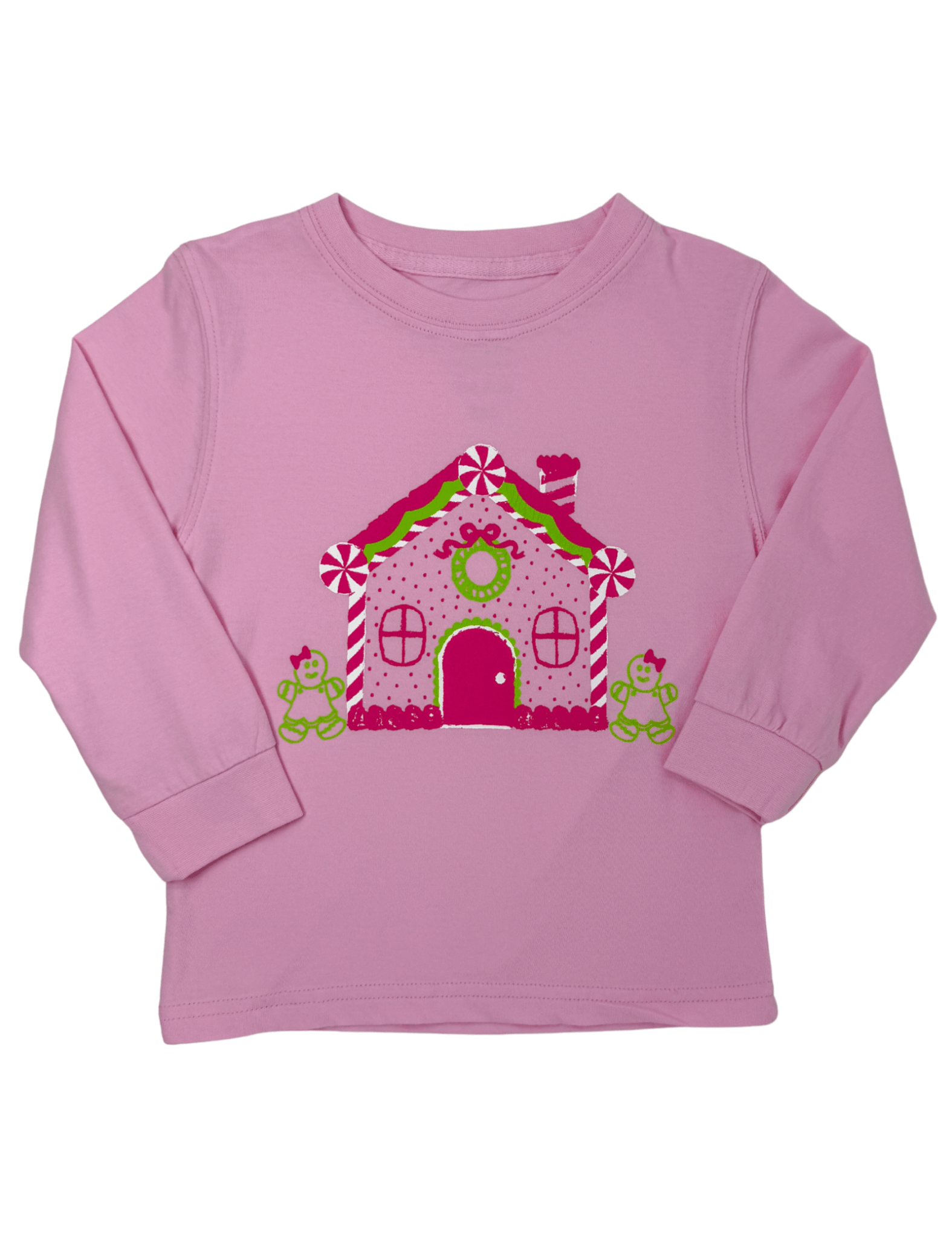Gingerbread House L/S Shirt - Pink Girls Tops + Tees Mustard & Ketchup