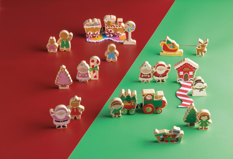 Gingerbread Wood Toy Set Seasonal Mudpie