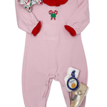 Girls Candy Cane Embroidered Ruffle Romper Girls Bubbles + Rompers Trotter Street Kids