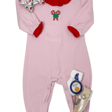 Girls Candy Cane Embroidered Ruffle Romper Girls Bubbles + Rompers Trotter Street Kids