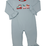 Girls Christmas Train Romper Girls Bubbles + Rompers Three Sisters