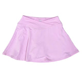 Girls Criss Cross Skort - Pink Lavender Girls Skirts + Bloomers 90 Degree by Reflex