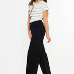 Girls Cropped Wide Leg Jeans - Black Girls Pants + Leggings Kan Can USA