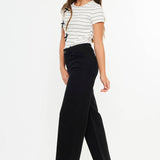 Girls Cropped Wide Leg Jeans - Black Girls Pants + Leggings Kan Can USA