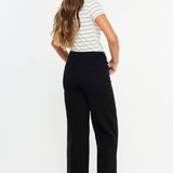 Girls Cropped Wide Leg Jeans - Black Girls Pants + Leggings Kan Can USA