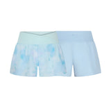 Girls Crossover Hybrid Shorts w/ Inner Pant - Tie Dye Ice/Nantucket Breeze Girls Shorts 90 Degree by Reflex