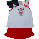 Girls Fireworks Short Set Girls Sets Three Sisters
