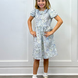 Girls Flounce Dress - Willow Floral Girls Occasion Dresses Funtasia Too