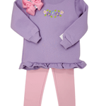 Girls Flower Ruffle Pullover Girls Sweaters + Sweatshirts Itsy Bitsy