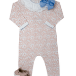 Girls Footless Playsuit - Serene Scallop Girls Bubbles + Rompers Heyward House