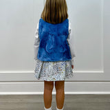Girls Fur Vest - Tuscany Blue Girls Outerwear Funtasia Too