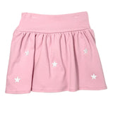 Girls Gathered Skort w/ Stars - Lt. Pink Girls Skirts + Bloomers Luigi