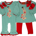 Girls Gingerbread Men Romper Girls Bubbles + Rompers Millie Jay