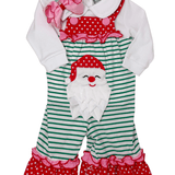Girls Ho Ho Ho Applique Romper Girls Bubbles + Rompers Banana Split