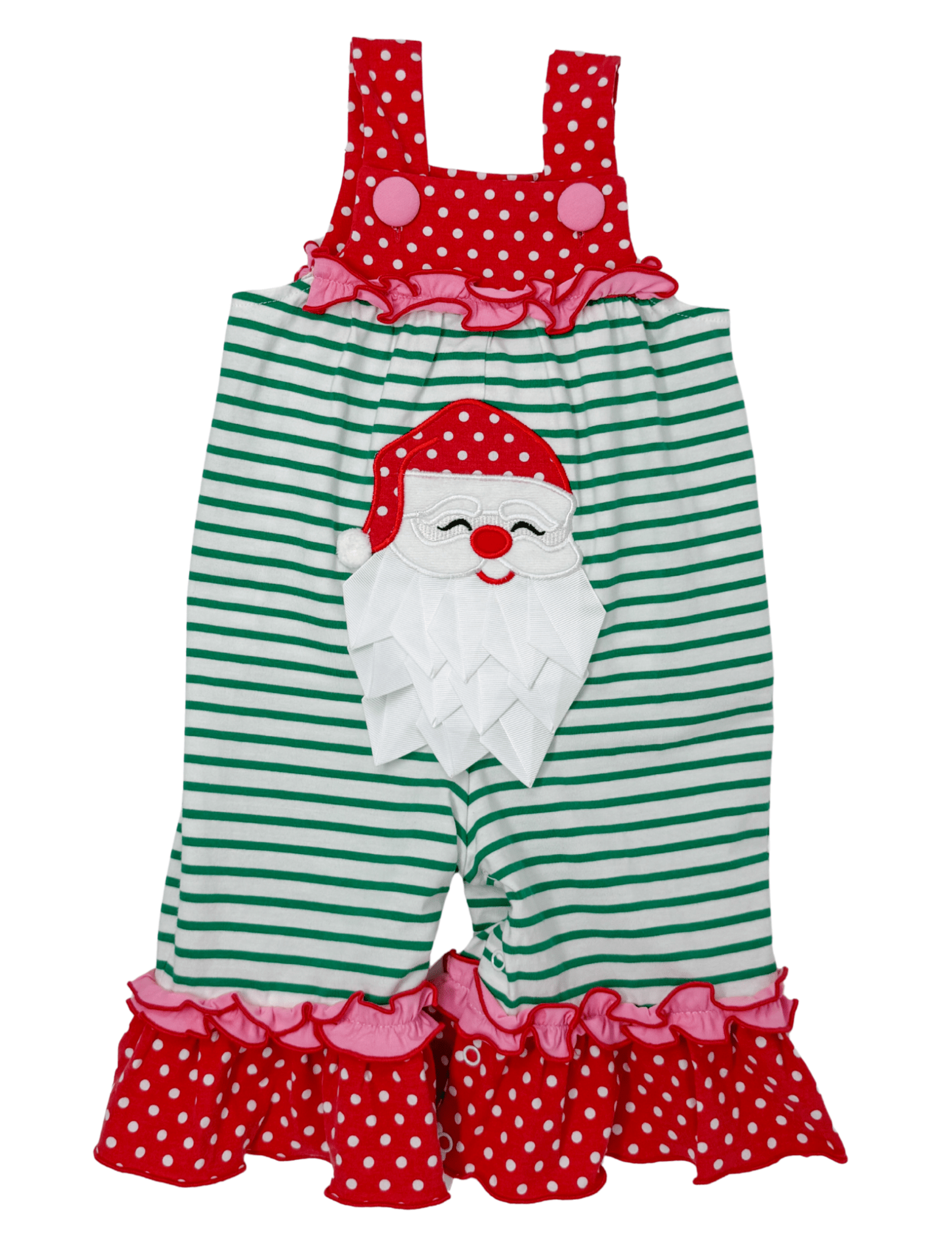 Girls Ho Ho Ho Applique Romper Girls Bubbles + Rompers Banana Split