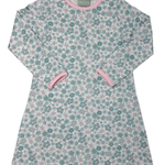 Girls Ice Blue Floral A-Line Dress Girls Play Dresses Sage & Lilly