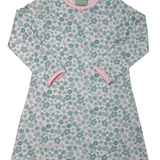 Girls Ice Blue Floral A-Line Dress Girls Play Dresses Sage & Lilly