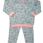 Girls Ice Blue Floral Jogger Set Girls Sets Sage & Lilly