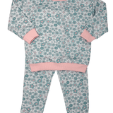Girls Ice Blue Floral Jogger Set Girls Sets Sage & Lilly
