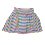 Girls Jersey Skort - Multicolor Stripe Girls Skirts + Bloomers Luigi